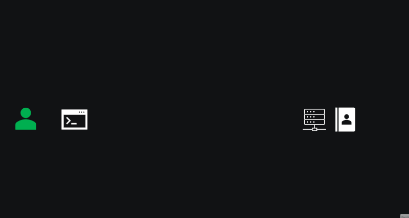 Animation of a zero-knowledge login to KeyleSSH, where no password ever leaves the user's device